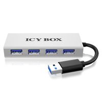 ICY BOX IB-AC6104 5000 Mbit/s Aluminium, Zilver - thumbnail