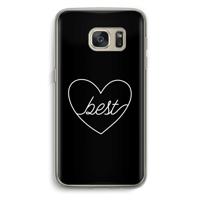 Best heart black: Samsung Galaxy S7 Transparant Hoesje