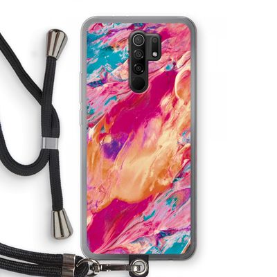 Pastel Echoes: Xiaomi Redmi 9 Transparant Hoesje met koord