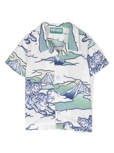 Kenzo Kids chemise à imprimé graphique - Blanc