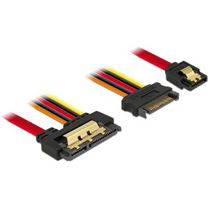 DeLOCK SATA 7-Pin + 15-Pin > SATA 22-Pin adapter 0,3 meter