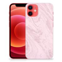 iPhone 12 Mini | TPU | Siliconen hoesje | Marble Pink - Origineel Cadeau Vriendin