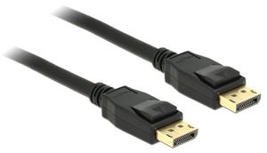 Delock 83806 DisplayPort-kabel DisplayPort Aansluitkabel DisplayPort-stekker, DisplayPort-stekker 2.00 m Zwart Vergulde steekcontacten