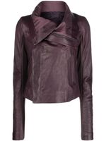 Rick Owens Naska double-breasted leather jacket - Violet