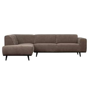 BePureHome Statement Hoekbank Links - Rib - Taupe