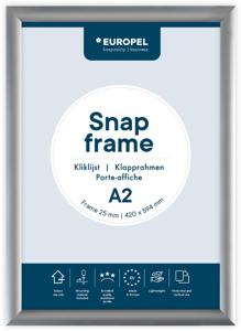 Europel clicklijst, lijst 25mm A2, zilverkleurig posterframe