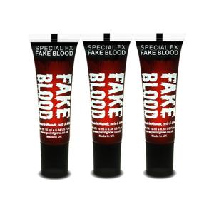 Paint Glow Nep bloed - Set van 3x stuks - schmink/make up tube - 11 ml - Halloween/Horror