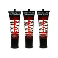 Paint Glow Nep bloed - Set van 3x stuks - schmink/make up tube - 11 ml - Halloween/Horror