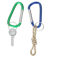 DID Karabijnhaak aluminium - set van 2x stuks - 7.5 cm - beveiligingshaak - veersluiting DID Karabijnhaak aluminium - set van 2x stuks - 7.5 cm - beveiligingshaak - veersluiting