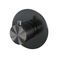 Brauer Gunmetal Carving inbouwthermostaat - met inbouwdeel - 1 carving knop - - PVD - geborsteld gunmetal 5-GM-090