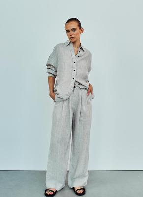 Withblack Wblwillow Wide Pants Broek Birch Stripe