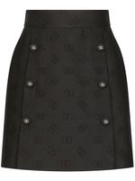 Dolce & Gabbana minijupe à logo DG en jacquard - Noir