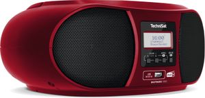 TechniSat DIGITRADIO 1990 Radio/CD-speler DAB+, VHF (FM) AUX, Bluetooth, CD, USB Acculaadfunctie, Wekfunctie Rood