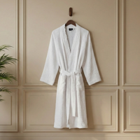 Badjas Mousseline Katoen - Wit - Dekbed-Discounter.nl