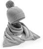 Beechfield CB401 Knitted Scarf and Beanie Gift Set - Light Grey Fleck - One Size