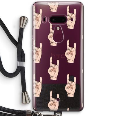Rock: HTC U12+ Transparant Hoesje met koord