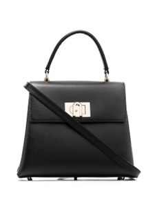 Furla sac cabas en cuir à logo gravé - Noir