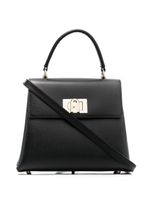 Furla sac cabas en cuir à logo gravé - Noir