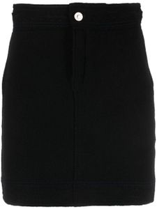 Barrie contrast-stitch denim-effect miniskirt - Noir