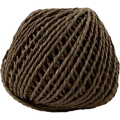 Creativ Company Papier garen, dikte 2,5-3 mm, donkerbruin, 150 gr, 40 m/ 1 bol