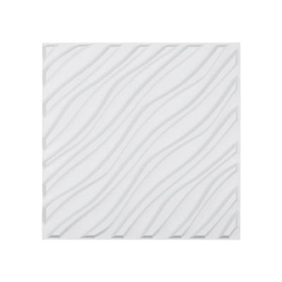 VEVOR 3D wandpanelen, set van 12, 50x50 cm PVC - Moderne minimalistische wandbekleding, 2,97 m² dekking, interieurdesign voor slaapkamers, woonkamers en speelkamers, mat wit