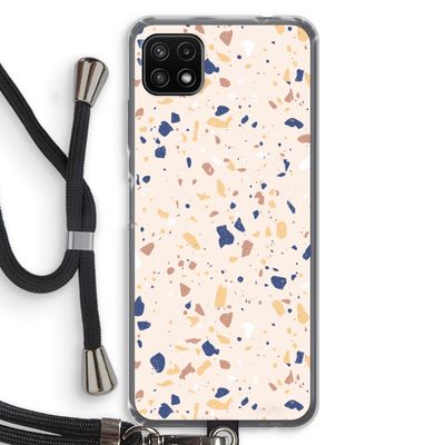 Terrazzo N°23: Samsung Galaxy A22 5G Transparant Hoesje met koord
