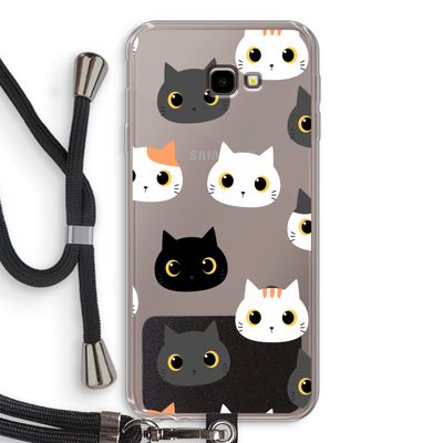Katten: Samsung Galaxy J4 Plus Transparant Hoesje met koord