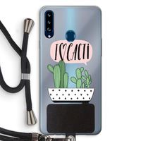 I love cacti: Samsung Galaxy A20s Transparant Hoesje met koord