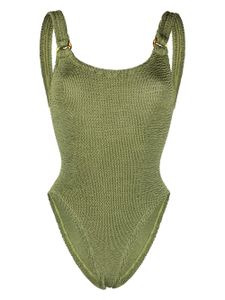 Hunza G maillot de bain Domino à effet froissé - Vert