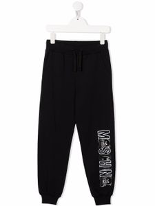 Moschino Kids pantalon de jogging Teddy Bear à logo imprimé - Noir