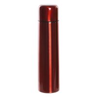 RVS thermosfles/isoleerfles rood met drukdop 920 ml   -