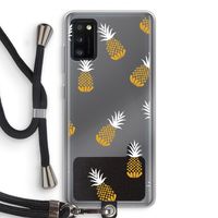 Ananasjes: Samsung Galaxy A41 Transparant Hoesje met koord
