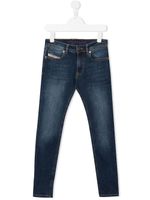 Diesel Kids jean slim à taille mi-haute - Bleu