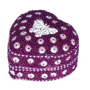 Tanden opbergdoosje voor kinderen - vlinder paars - 6 x 6 x 3 cm - handgemaakt - decoratief