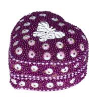 Tanden opbergdoosje voor kinderen - vlinder paars - 6 x 6 x 3 cm - handgemaakt - decoratief