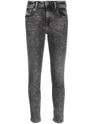 Diesel jean skinny Slandy à taille basse - Gris
