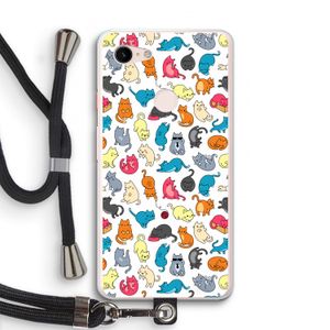 Kleurrijke katten: Pixel 3 XL Transparant Hoesje met koord