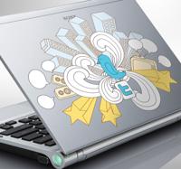 Twitter stad Laptop Sticker