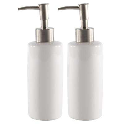 Zeeppompje/zeepdispenser wit keramiek 20 cm Zeeppompje/zeepdispenser wit keramiek 20 cm