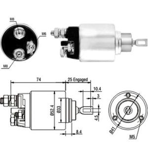 Magneetschakelaar, startmotor MEAT & DORIA, Diameter (mm)52,4mm, u.a. für Opel, Fiat, Lancia, Alfa Romeo, Vauxhall, Saab