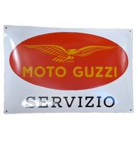 Moto Guzzi Servizio Emaille Bord - 60 x 40cm Moto Guzzi Servizio Emaille Bord - 60 x 40cm