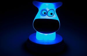 Alecto Naughty Cow babynachtlamp Blauw, Wit LED