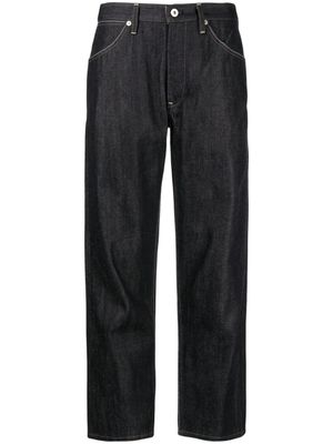 Jil Sander jean à coutures contrastantes - Bleu