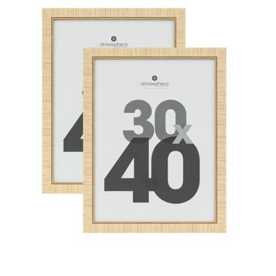 Atmosphera Fotolijstje - 2x - voor 30 x 40 cm foto - beige - mdf/glas - ornament frame 35 x 45 cm Atmosphera Fotolijstje - 2x - voor 30 x 40 cm foto - beige - mdf/glas - ornament frame 35 x 45 cm