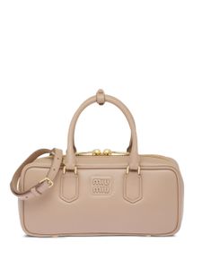 Miu Miu mini sac à plaque logo - Tons neutres