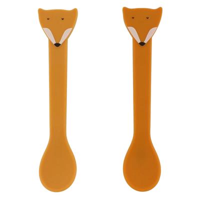 Trixie siliconen lepel - mr. fox, 2st.