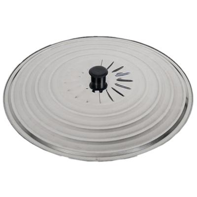 Universele spatdeksel/pannendeksel voor pannen - RVS - D36 cm - Kookpannen accessoires