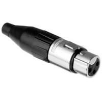 Amphenol AC3FJ XLR-connector Koppeling, recht Aantal polen: 3 Zwart, Zilver 1 stuk(s)