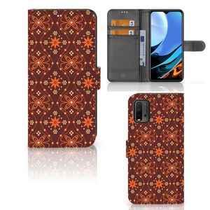 Xiaomi Redmi 9T | Poco M3 Telefoon Hoesje Batik Brown