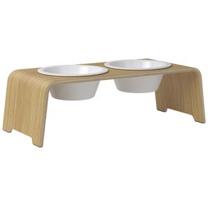 dogBar® Honden voerbar Wooden, bruin, Maat: M